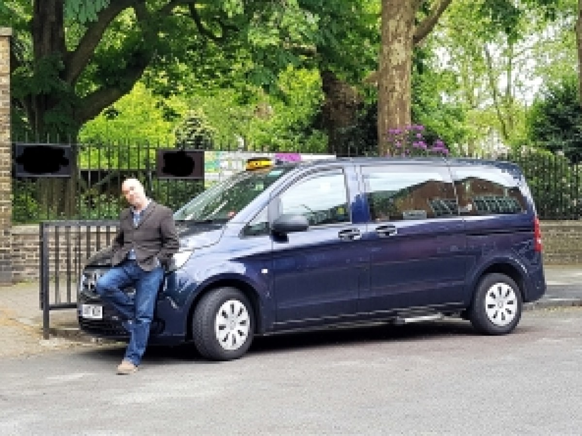 a car parked on the side of a road