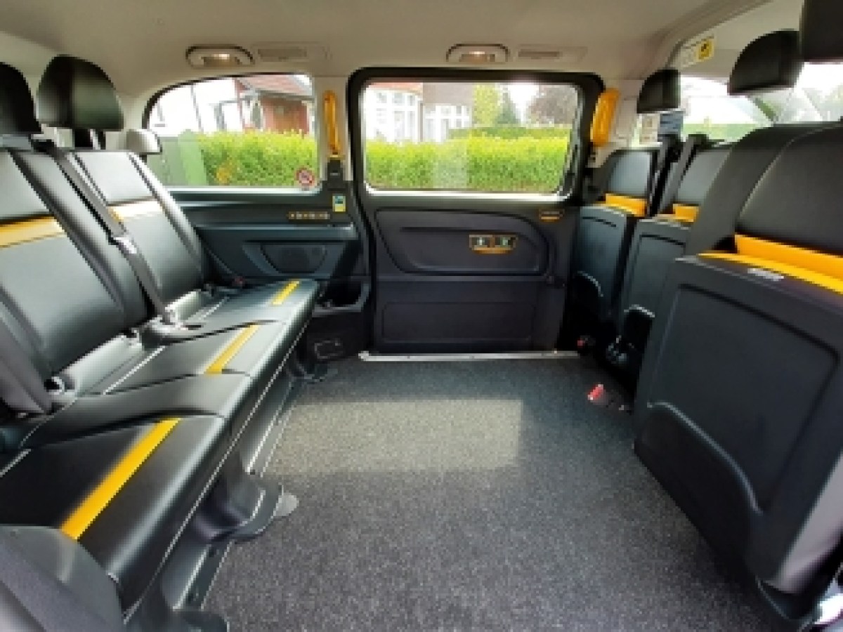 a car is lined up in a parking lot